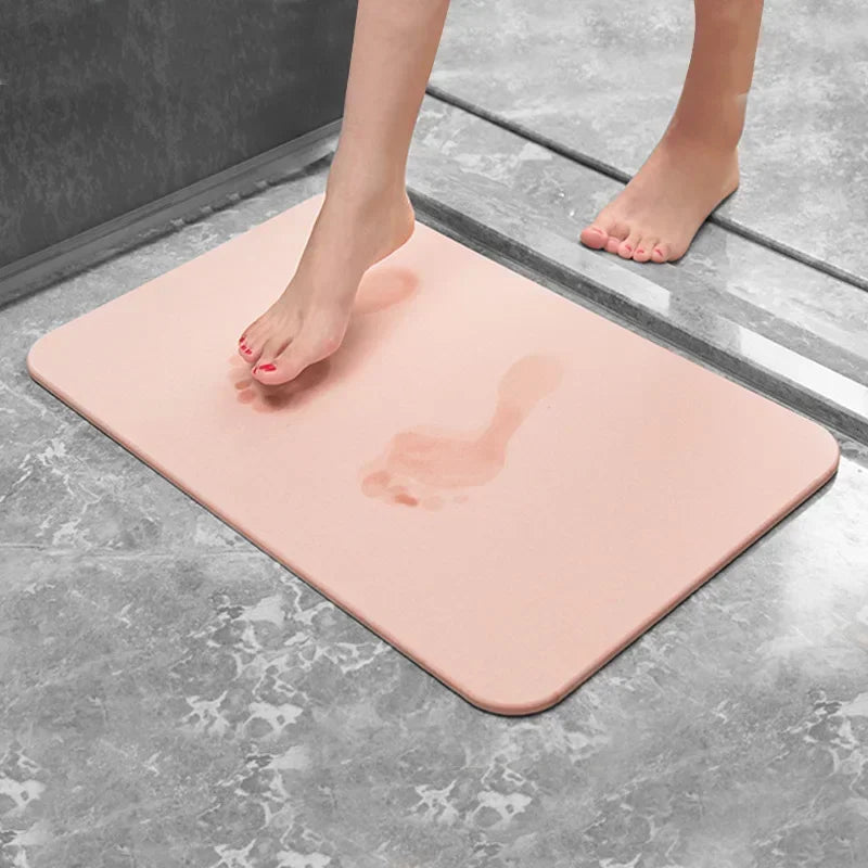 Diatomite Mat Diatomaceous Earth Bath Mat Super Absorbent Non Slip Quick Drying Bath Shower Rug Door Home Floor Bathroom Mat