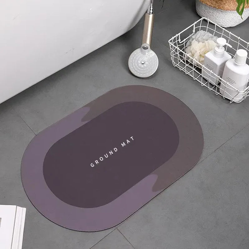 Super Absorbent Shower Bath Mat Bathroom Anti-Slip Carpet Rug Simple Kitchen Entrance Soft Door Bathtub Side Bath Mat Home Decor