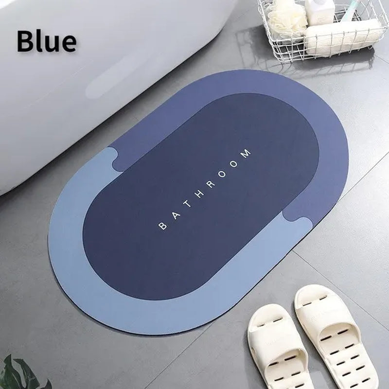 Super Absorbent Shower Bath Mat Bathroom Anti-Slip Carpet Rug Simple Kitchen Entrance Soft Door Bathtub Side Bath Mat Home Decor