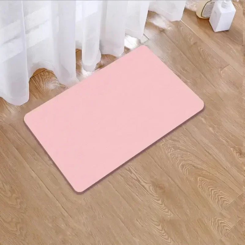 Diatomite Mat Diatomaceous Earth Bath Mat Super Absorbent Non Slip Quick Drying Bath Shower Rug Door Home Floor Bathroom Mat