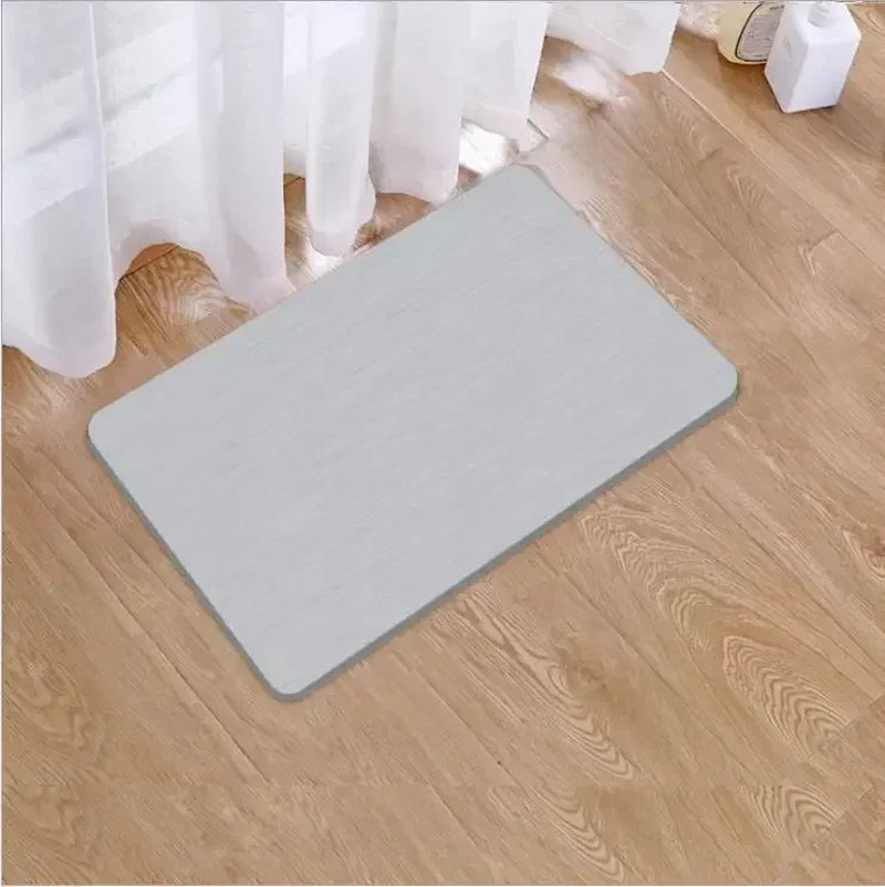 Diatomite Mat Diatomaceous Earth Bath Mat Super Absorbent Non Slip Quick Drying Bath Shower Rug Door Home Floor Bathroom Mat